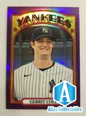 2021 Topps Heritage Gerrit Cole Chrome Purple Hot Box Refractor #249